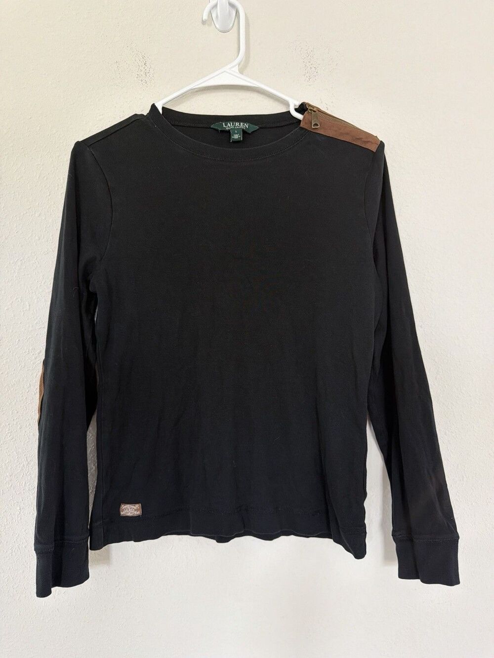 Lauren Ralph Lauren Womens Large equestrian top old money dark academia sweater